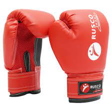 Перчатки бокс. Rusco Sport к/з 10oz красные  